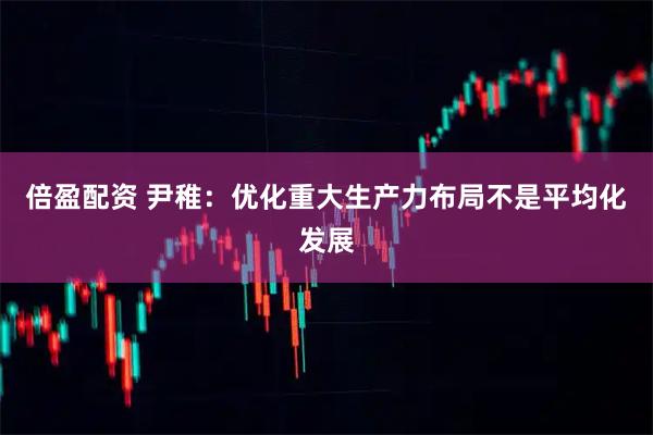 倍盈配资 尹稚：优化重大生产力布局不是平均化发展