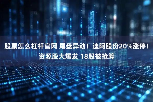 股票怎么杠杆官网 尾盘异动！迪阿股份20%涨停！资源股大爆发 18股被抢筹